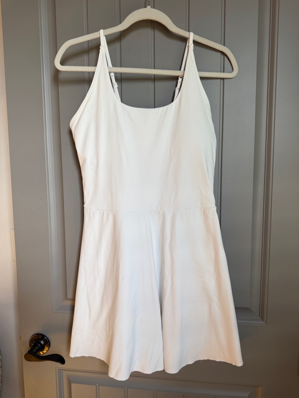 White adjustable strap A-Line tennis/golf/pickleball skort dress